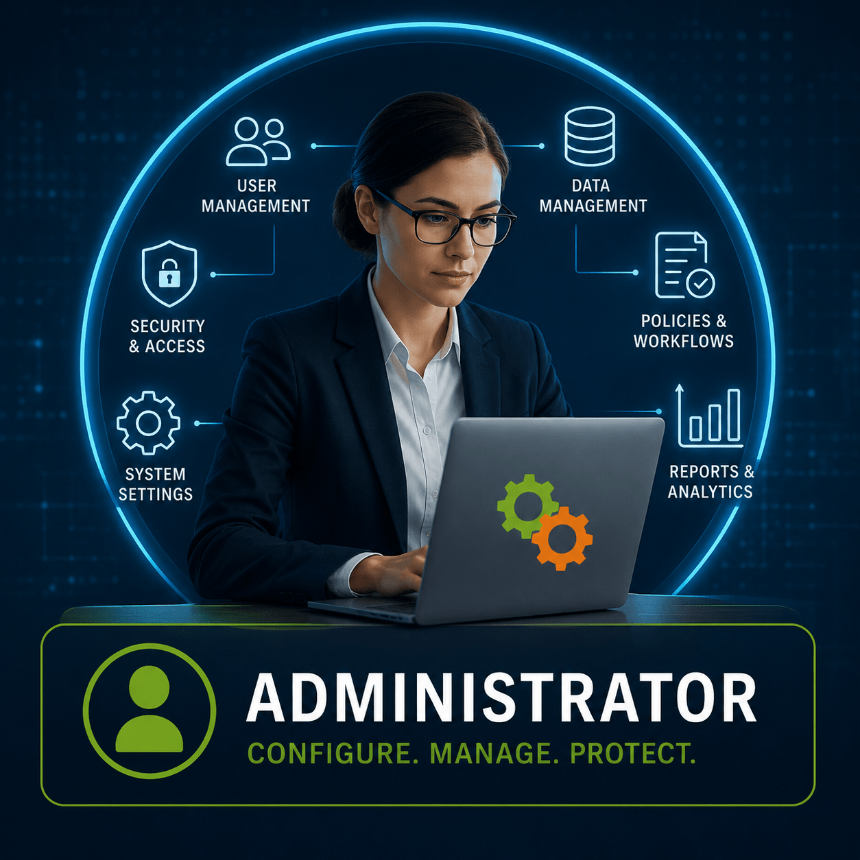 Continuum GRC Administrator managing users, permissions, platform configuration and compliance workflows