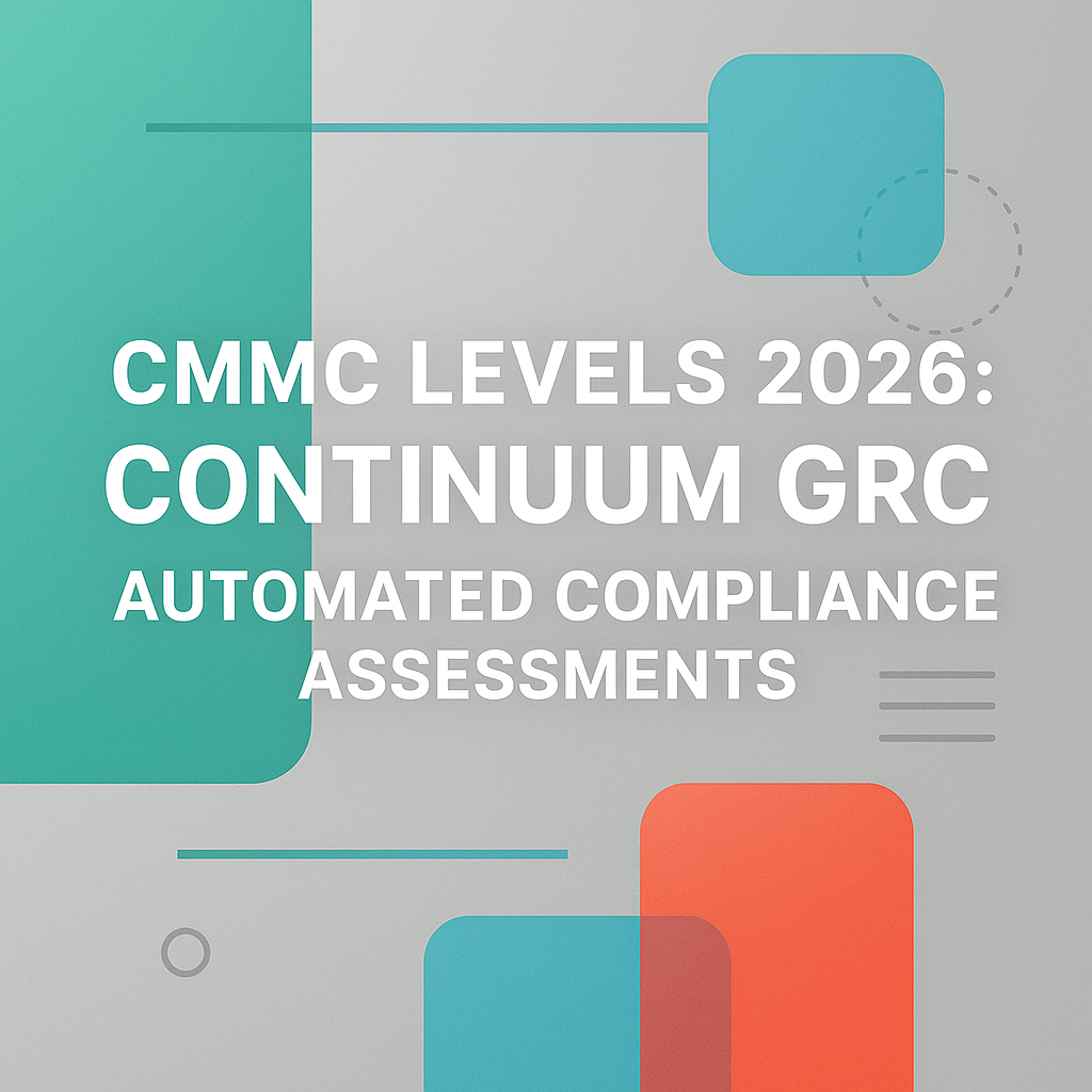 CMMC Levels 2026: Continuum GRC Automated Compliance Assessments