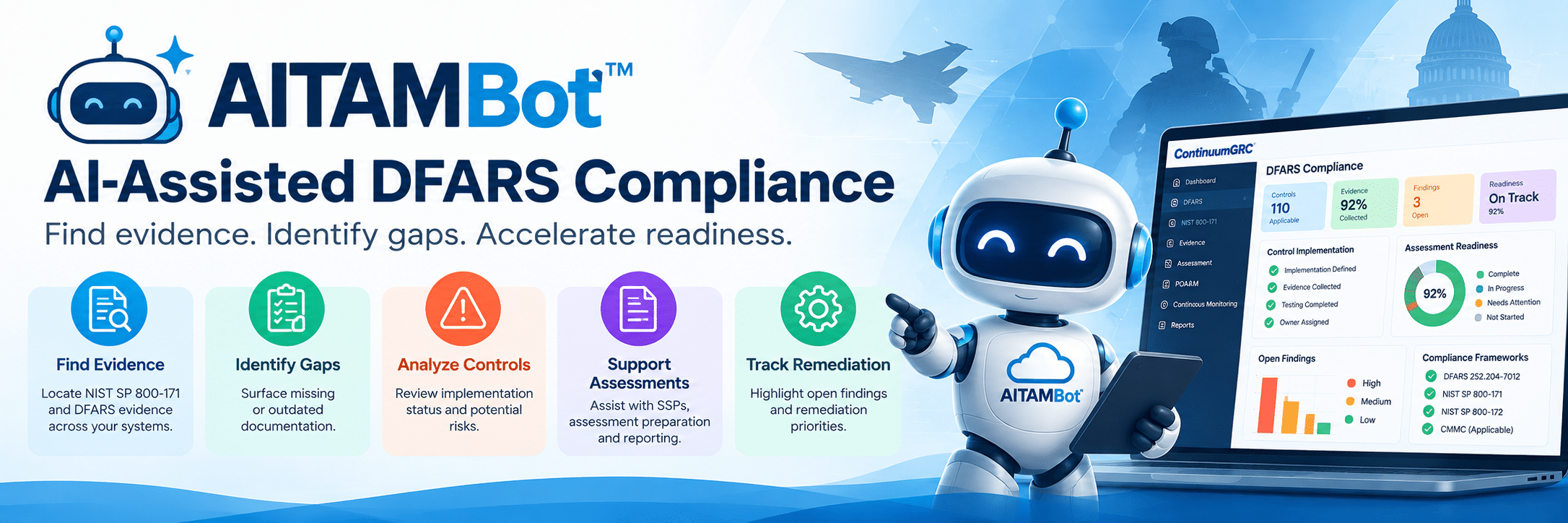 DFARS & NIST 800-171 Compliance Solutions 2026 – FedRAMP Authorized GRC + C3PAO | Continuum GRC